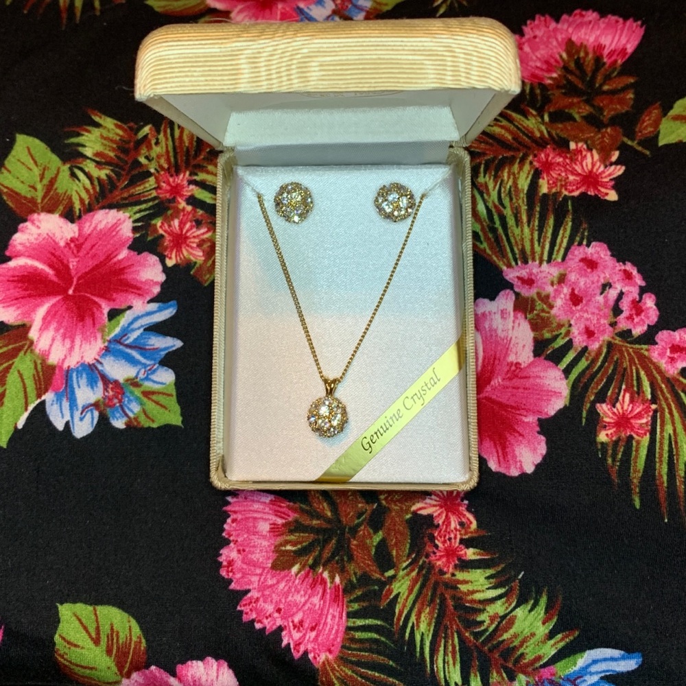 Crystal Necklace and Earring set